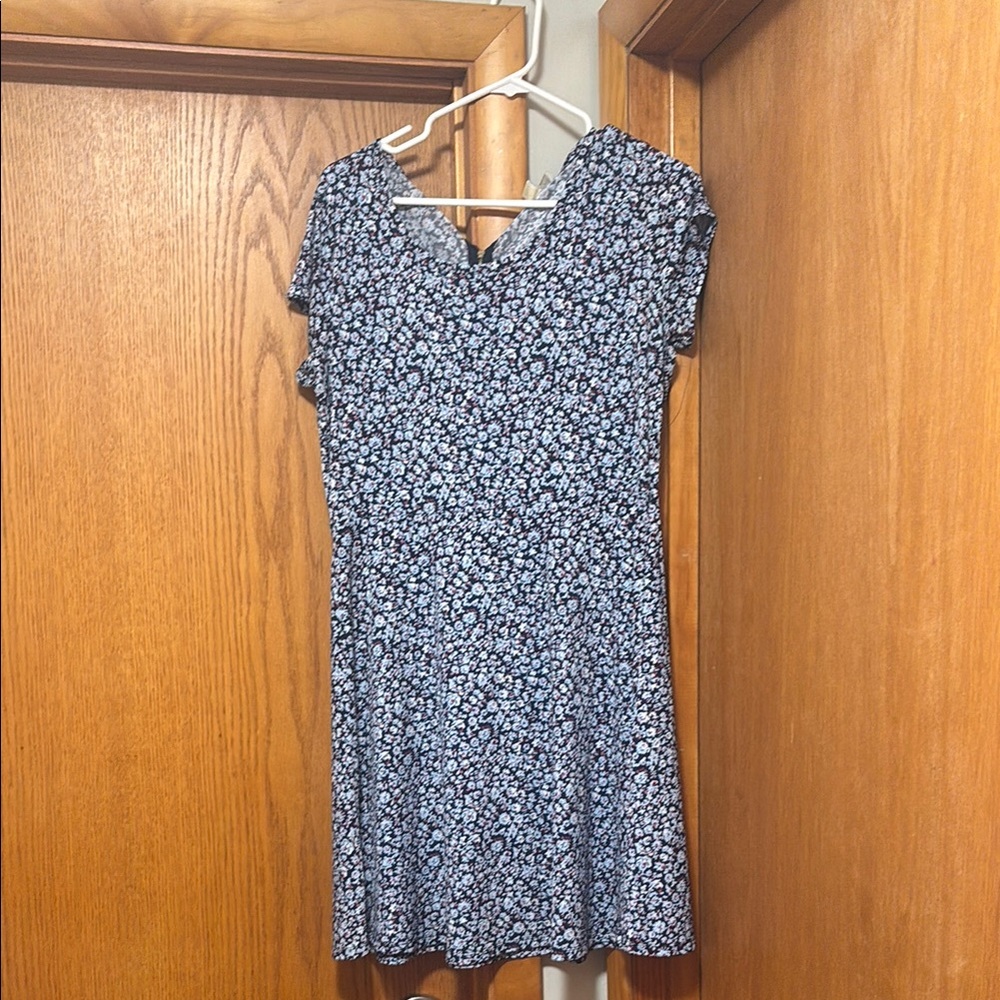 Michael Kors Blue and Red Patterned Dress